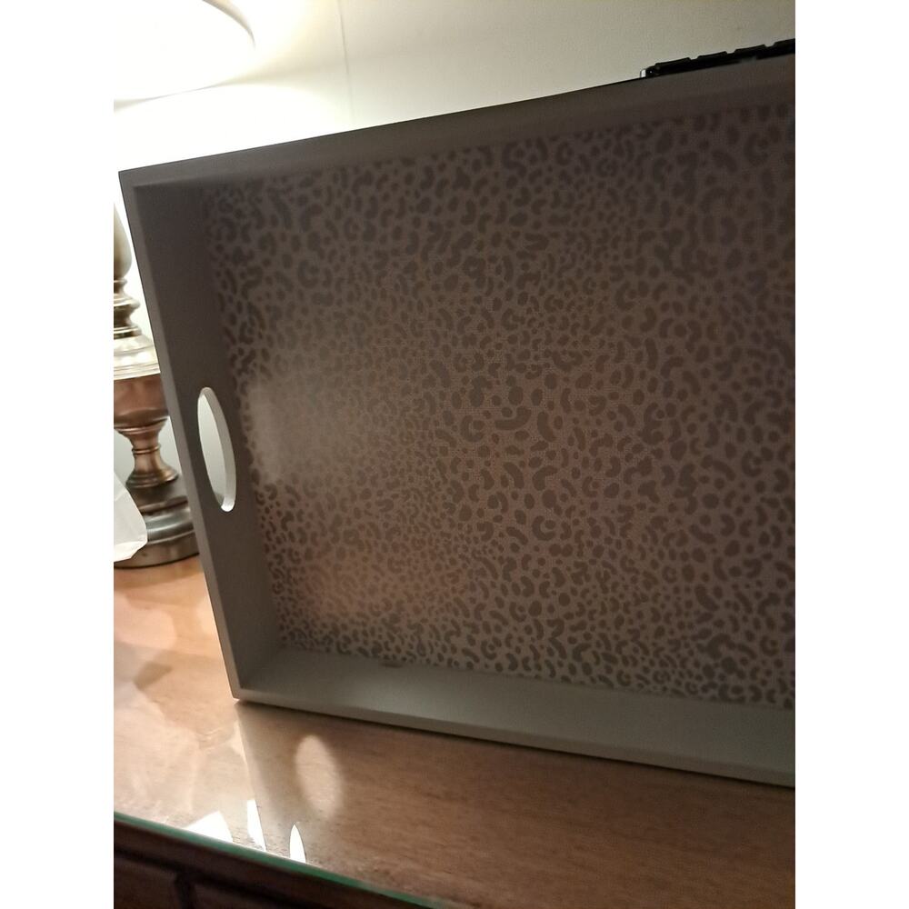 La Vie Parisienne Serving Tray Gray 17 Long 13.5 Wide 2 Inches Deep